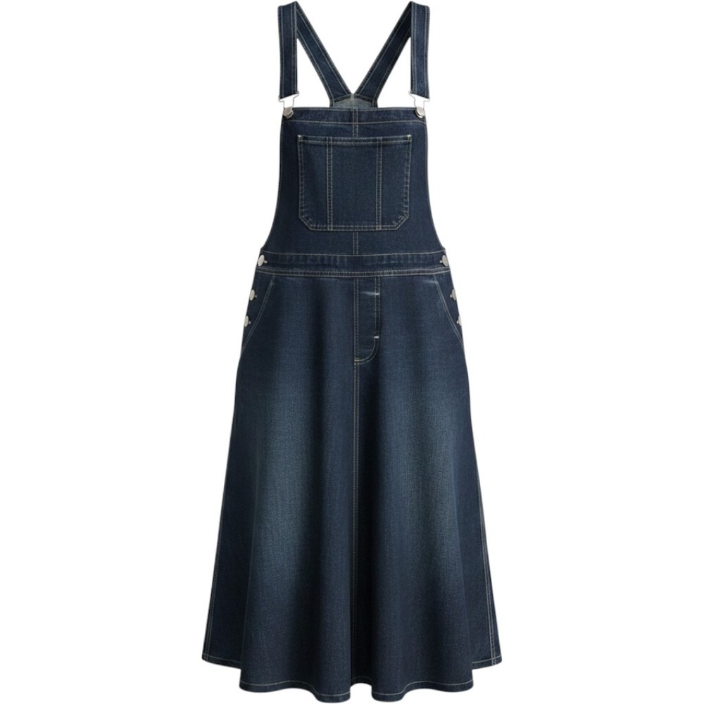 Bloomchic Womens Jumper Denim Overall Pinafore Dress Plus Size 22 24 Cottagecore